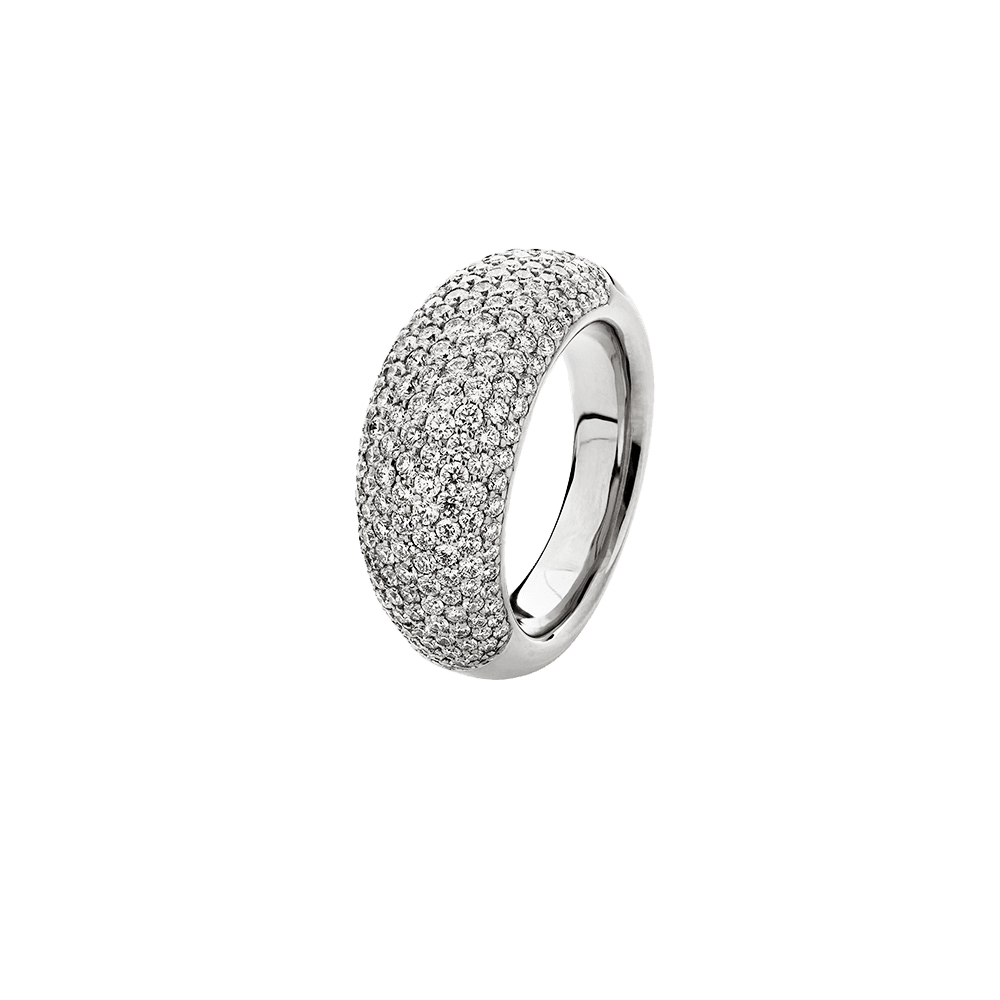 Bow pavé ring, stor