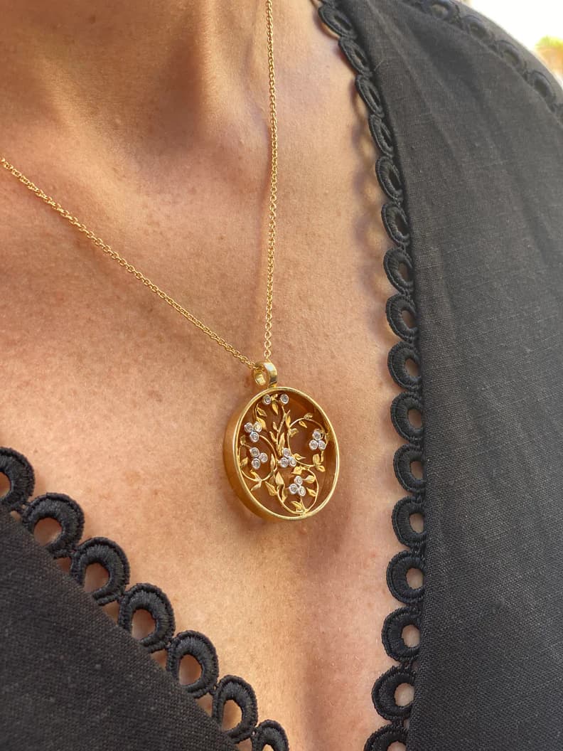 Babylon guldvedhæng, stor