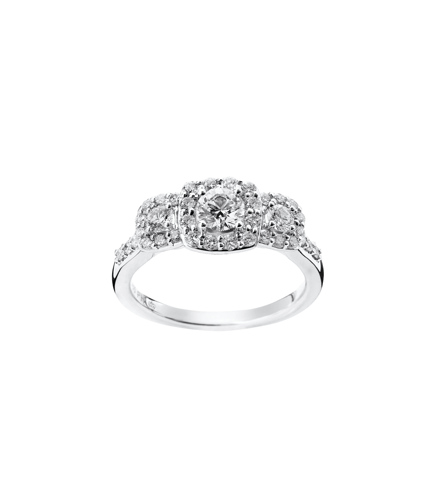 Diamant ring med tre rosetter